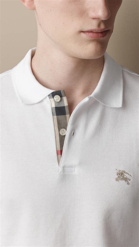 burberry polo yellow|burberry white long sleeve polo.